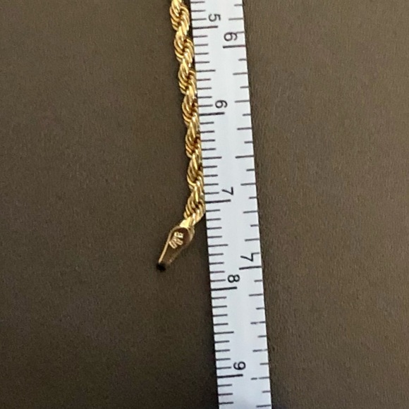 10k Real solid gold diamond cut bracelet not plated not fake best gift huge sale - Picture 5 of 7